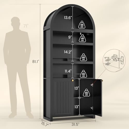Red Barrel Studio Arched Storage Bookcase