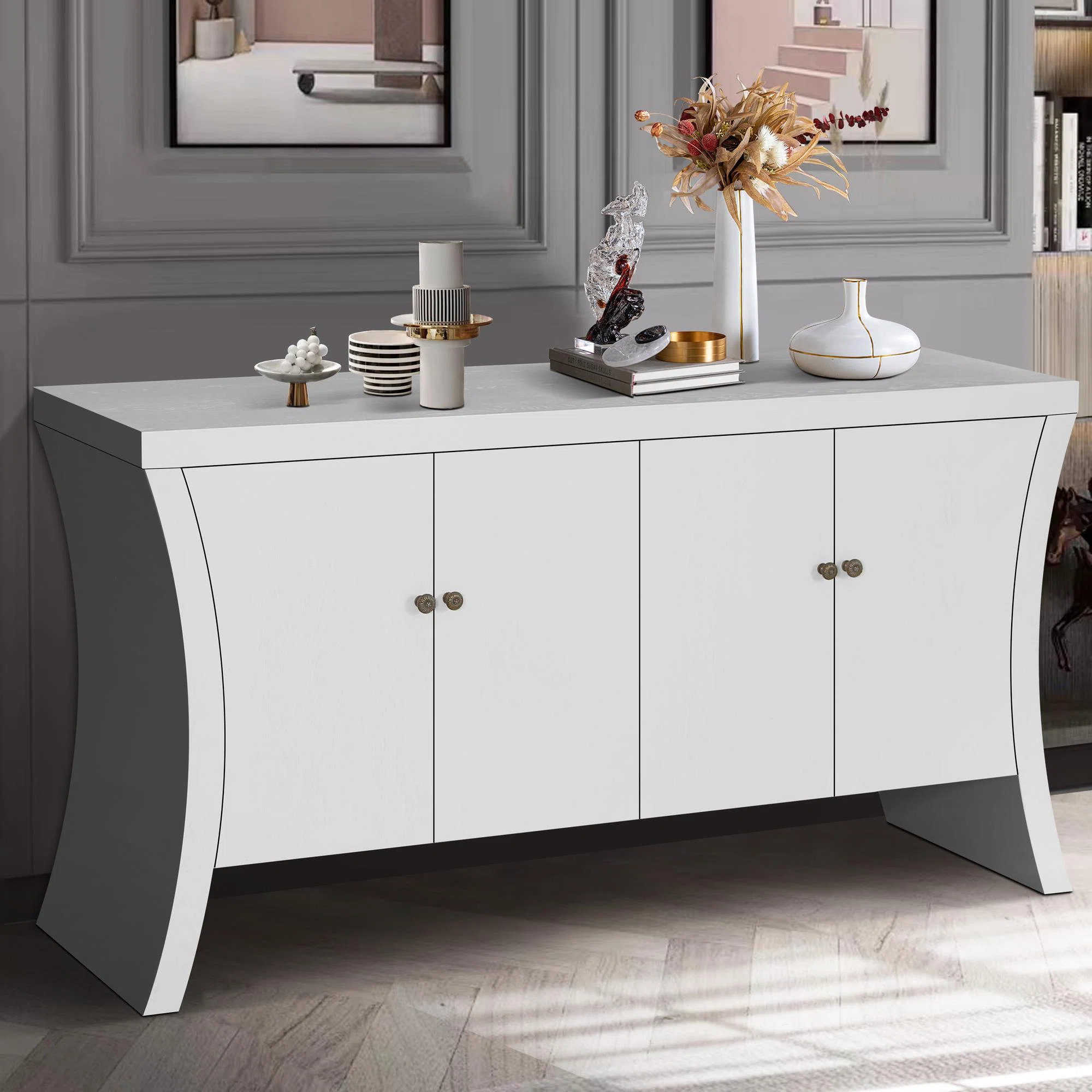 Modern Industrial Red Barrel Studio Sideboard